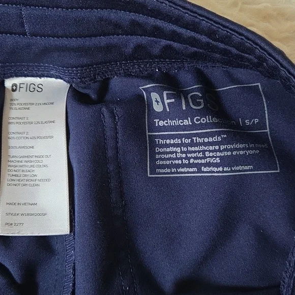 Figs Zamora Jogger Scrub Pant Sz S Petite Navy - Picture 4 of 8